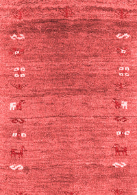 Abstract Red Contemporary Rug, con2897red