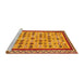 Serging Thickness of Machine Washable Contemporary Orange Rug, wshcon2898