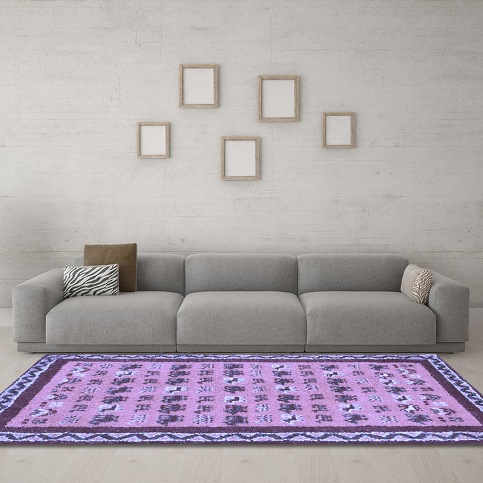 Machine Washable Abstract Blue Contemporary Rug in a Living Room, wshcon2898blu