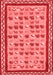 Abstract Red Contemporary Area Rugs