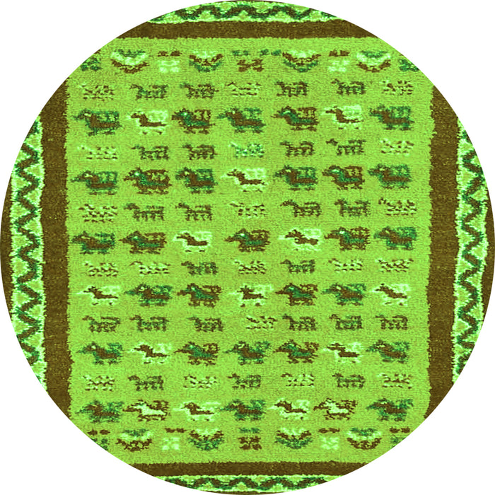 Machine Washable Abstract Green Contemporary Area Rugs, wshcon2898grn