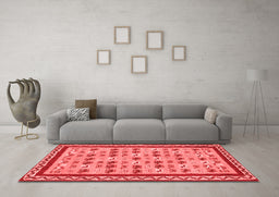 Contemporary Red Washable Rugs