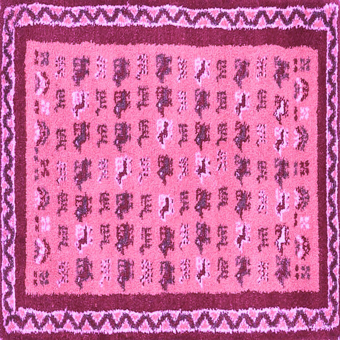 Square Machine Washable Abstract Purple Contemporary Area Rugs, wshcon2898pur