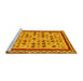 Sideview of Machine Washable Abstract Yellow Contemporary Rug, wshcon2898yw