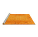 Serging Thickness of Machine Washable Contemporary Dark Orange Rug, wshcon2899