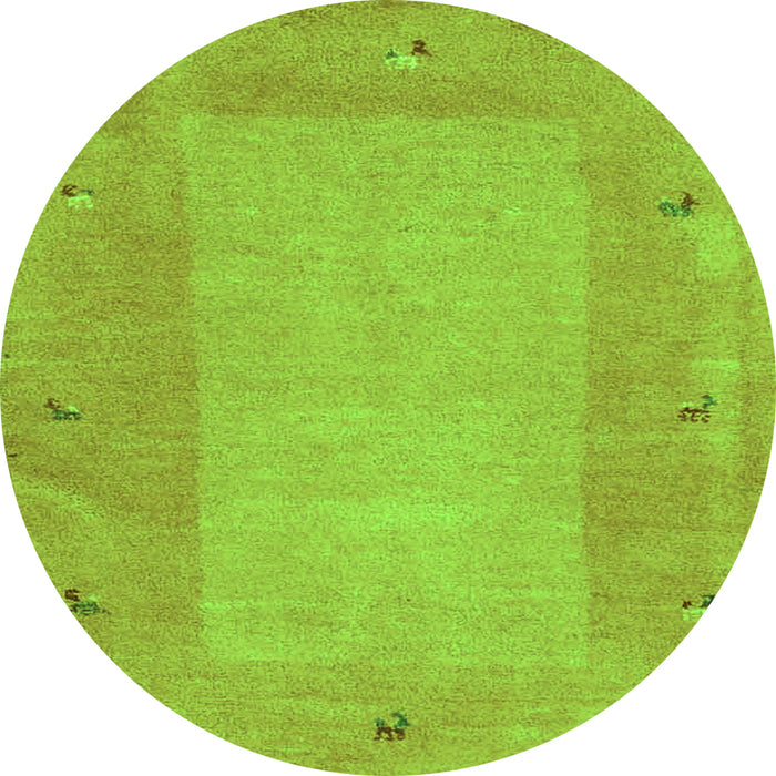 Square Abstract Green Contemporary Rug, con2899grn