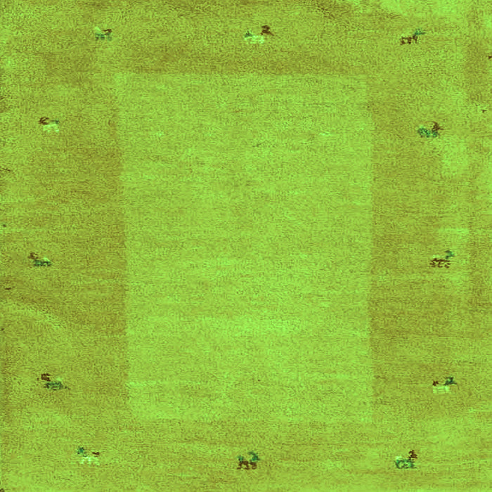 Serging Thickness of Abstract Green Contemporary Rug, con2899grn