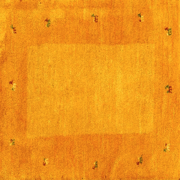 Square Abstract Yellow Contemporary Rug, con2899yw