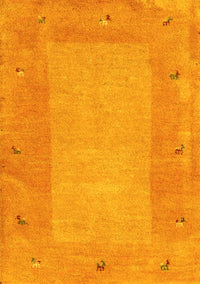 Abstract Yellow Contemporary Rug, con2899yw