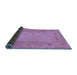 Sideview of Abstract Blue Contemporary Rug, con2899blu