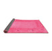 Sideview of Abstract Pink Contemporary Rug, con2899pnk