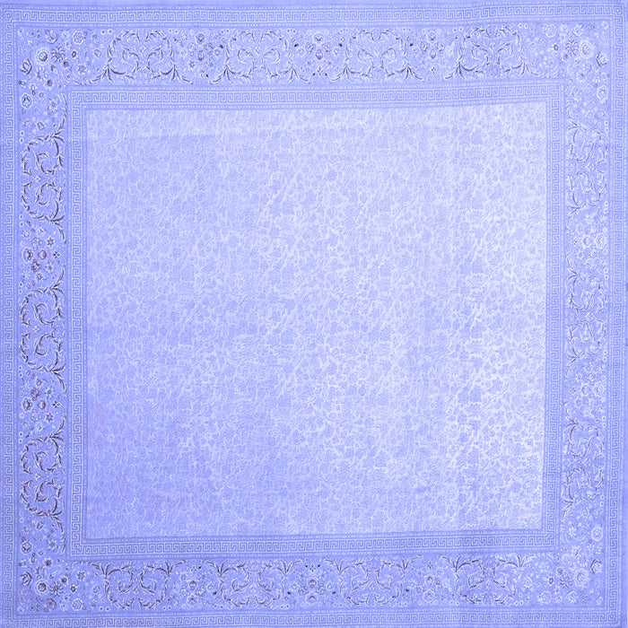 Square Abstract Blue Contemporary Rug, con289blu