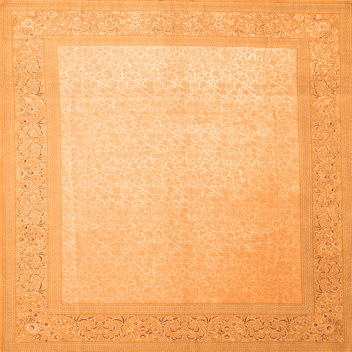 Serging Thickness of Abstract Orange Contemporary Rug, con289org