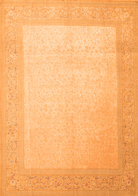 Abstract Orange Contemporary Rug, con289org