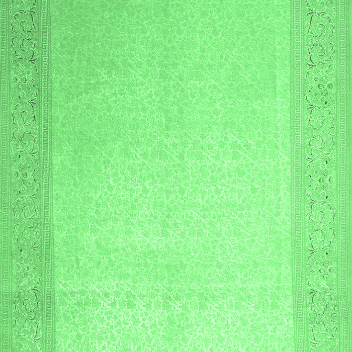 Machine Washable Abstract Emerald Green Contemporary Area Rugs, wshcon289emgrn