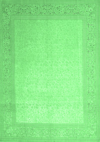 Abstract Emerald Green Contemporary Rug, con289emgrn