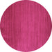 Round Abstract Purple Contemporary Rug, con28pur