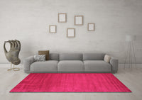 Machine Washable Abstract Pink Contemporary Rug, wshcon28pnk