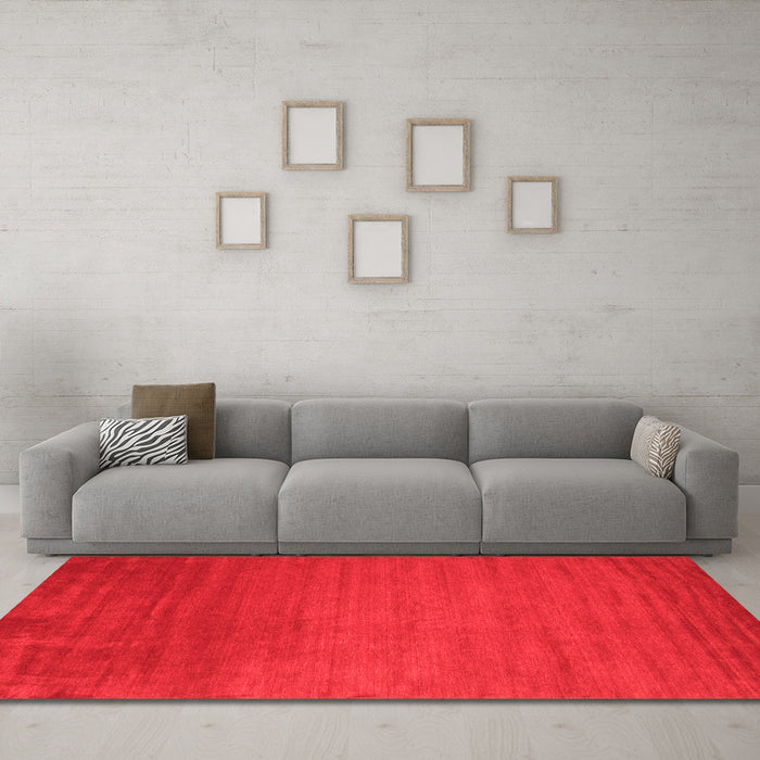 Contemporary Red Washable Rugs