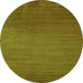 Square Abstract Green Contemporary Rug, con28grn