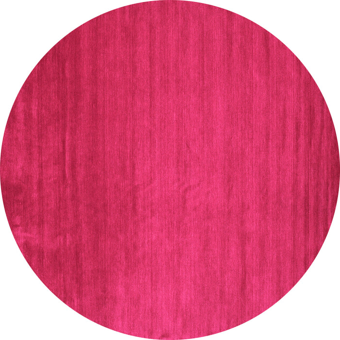 Round Machine Washable Abstract Pink Contemporary Rug, wshcon28pnk