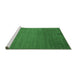 Sideview of Machine Washable Abstract Emerald Green Contemporary Area Rugs, wshcon28emgrn