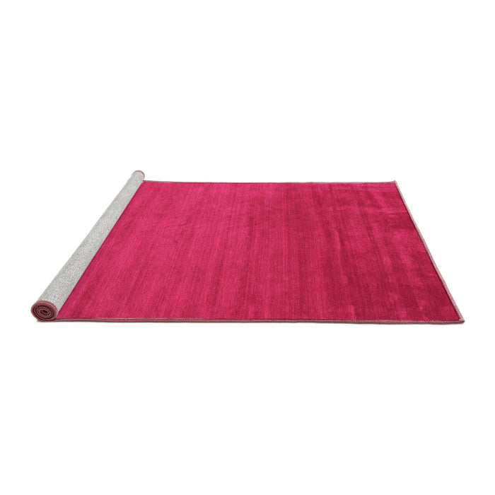 Sideview of Machine Washable Abstract Pink Contemporary Rug, wshcon28pnk