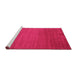 Sideview of Machine Washable Abstract Pink Contemporary Rug, wshcon28pnk