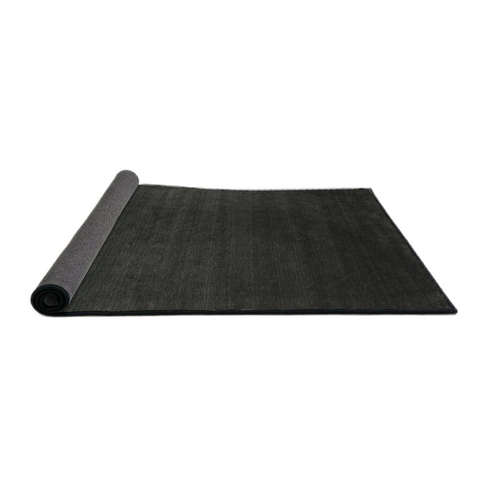 Thickness of Contemporary Charcoal Black Modern Rug, con29