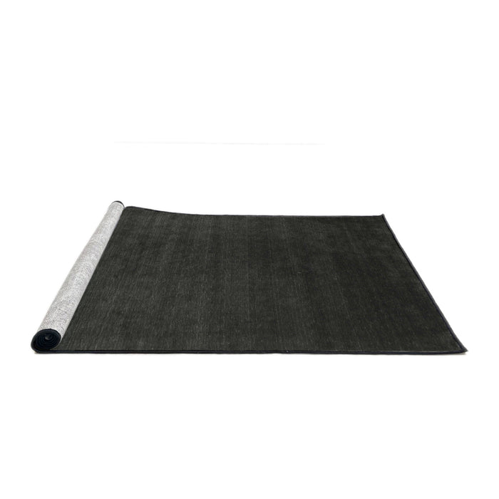 Serging Thickness of Machine Washable Contemporary Charcoal Black Rug, wshcon29