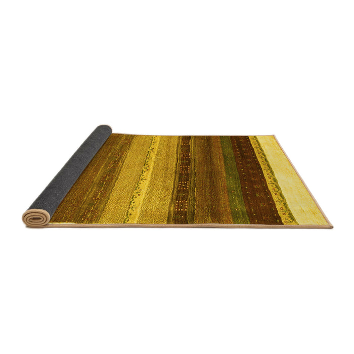 Sideview of Abstract Yellow Contemporary Rug, con2900yw