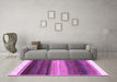 Machine Washable Abstract Purple Contemporary Area Rugs in a Living Room, wshcon2900pur