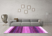 Machine Washable Abstract Purple Contemporary Rug, wshcon2900pur