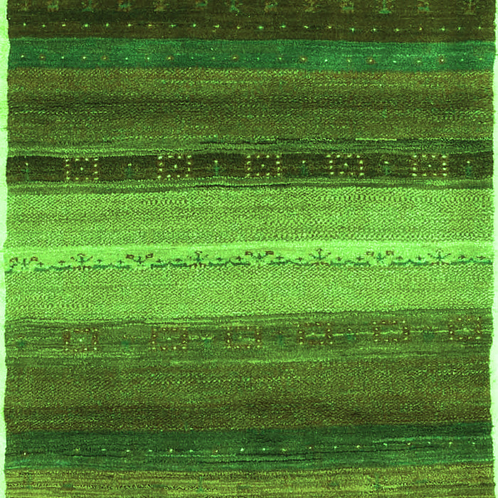 Serging Thickness of Machine Washable Abstract Green Contemporary Area Rugs, wshcon2900grn