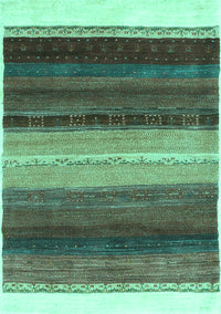 Abstract Turquoise Contemporary Rug, con2900turq