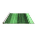 Sideview of Machine Washable Abstract Emerald Green Contemporary Area Rugs, wshcon2900emgrn