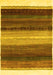 Abstract Yellow Contemporary Rug, con2900yw