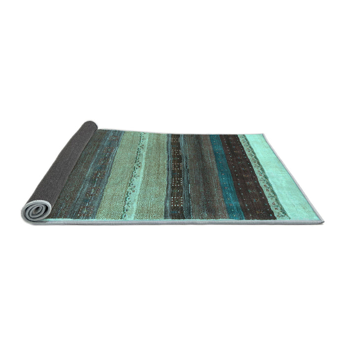 Sideview of Abstract Light Blue Contemporary Rug, con2900lblu