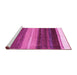 Sideview of Machine Washable Abstract Pink Contemporary Rug, wshcon2900pnk