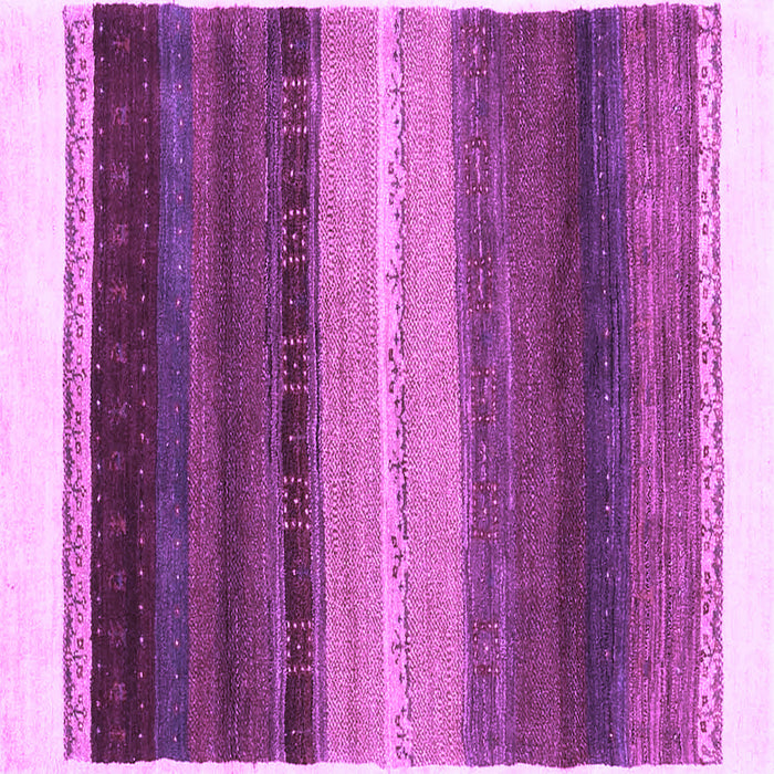 Square Machine Washable Abstract Purple Contemporary Area Rugs, wshcon2900pur