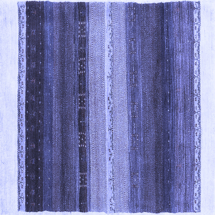 Square Abstract Blue Contemporary Rug, con2900blu