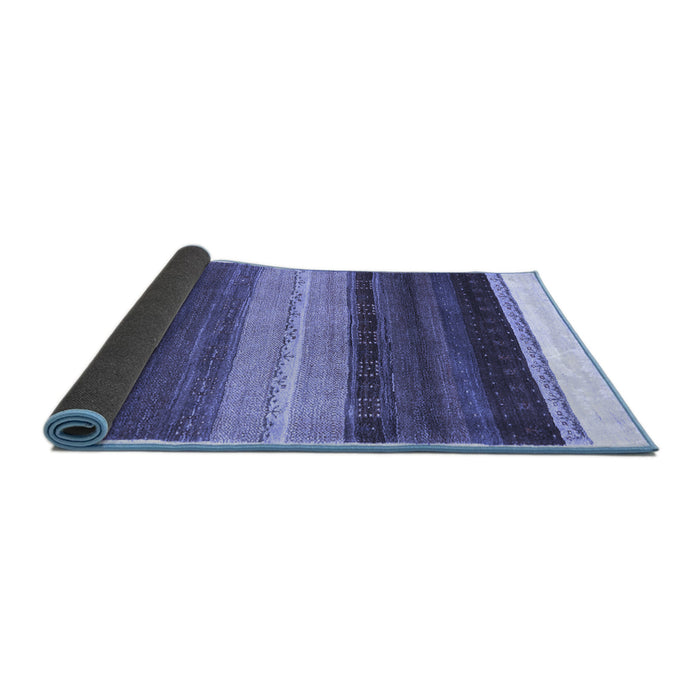 Sideview of Abstract Blue Contemporary Rug, con2900blu