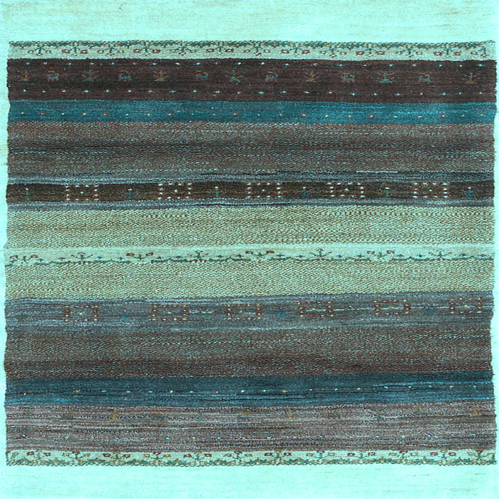 Square Machine Washable Abstract Light Blue Contemporary Rug, wshcon2900lblu
