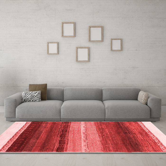 Contemporary Red Washable Rugs