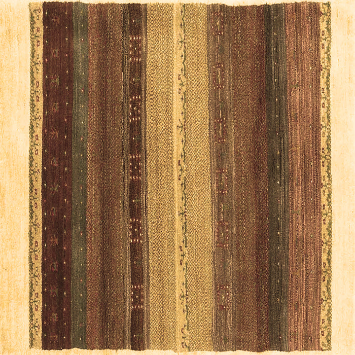 Square Machine Washable Abstract Brown Contemporary Rug, wshcon2900brn