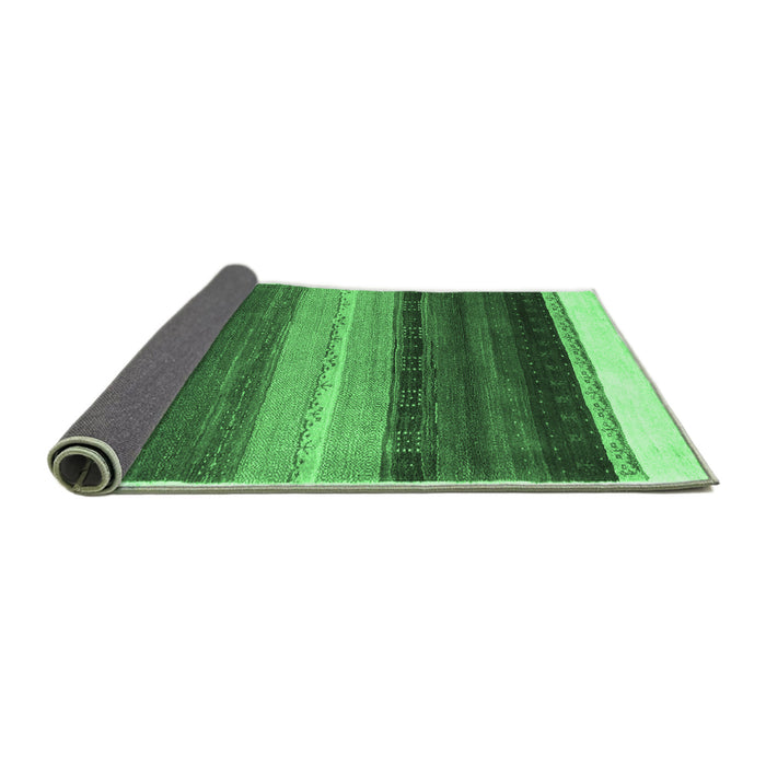 Sideview of Abstract Emerald Green Contemporary Rug, con2900emgrn