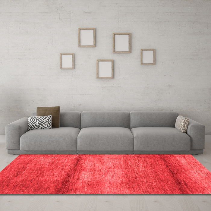 Contemporary Red Washable Rugs