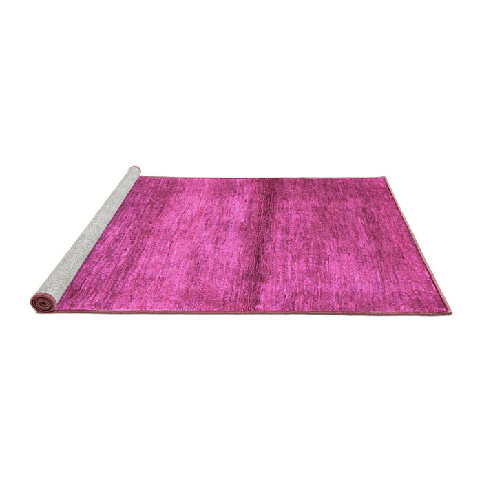 Sideview of Machine Washable Abstract Purple Contemporary Area Rugs, wshcon2901pur