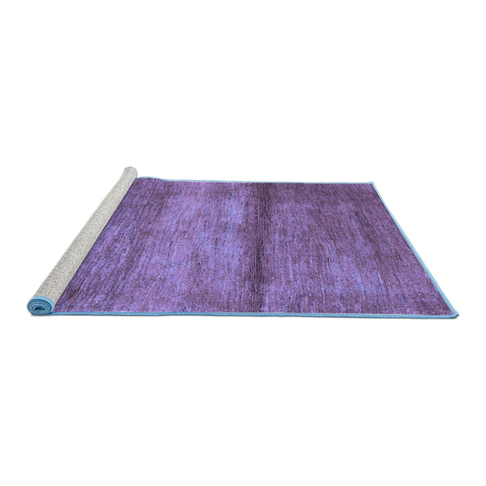 Sideview of Machine Washable Abstract Blue Contemporary Rug, wshcon2901blu