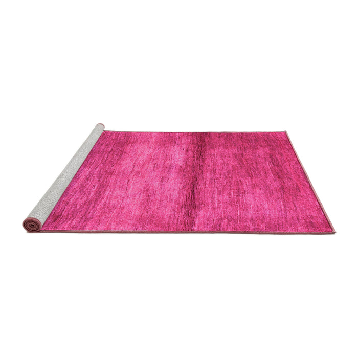 Sideview of Machine Washable Abstract Pink Contemporary Rug, wshcon2901pnk